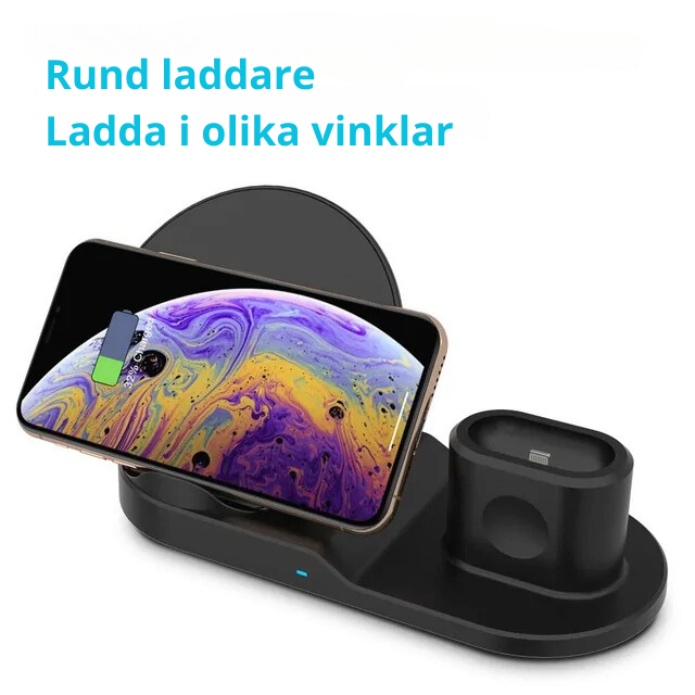 3 i 1 TrĂ„dlös snabbladdare - Ladda smartare, inte mer!đ