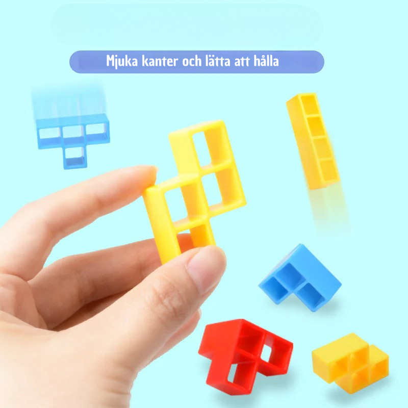 Tetris BalansTorn – Interaktiv lampa, Kreativ Bygglek! 🧩