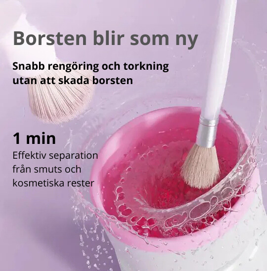 Automatisk Sminkborstrengörare - Rena borstar på några sekunder ✨