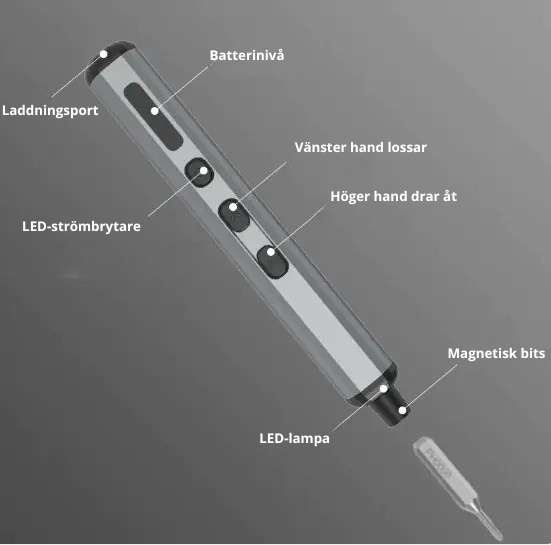 Elektrisk Skruvmejsel 68-i-1 – Kraftfull, Smidig och Perfekt för Alla Projekt 🔧